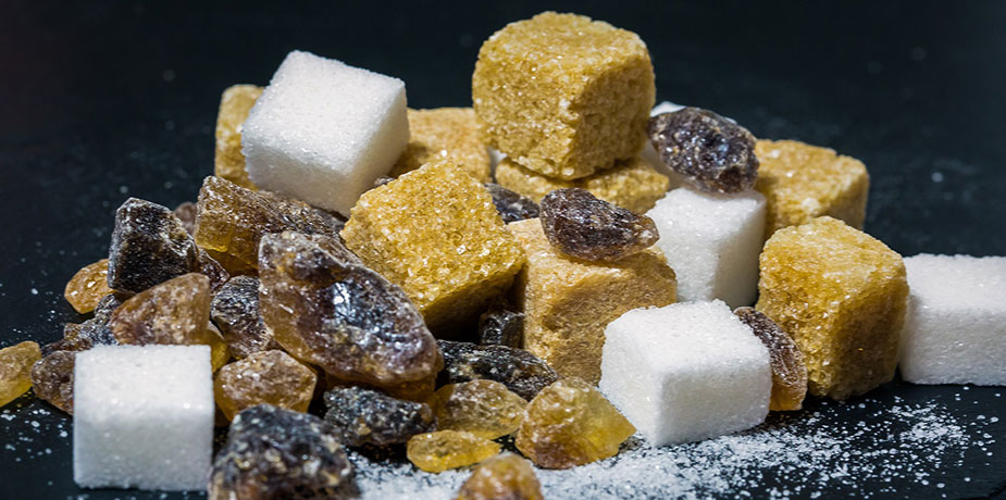 Mélange sucre de canne, sucre rafinée et cristaux de sucres de canne