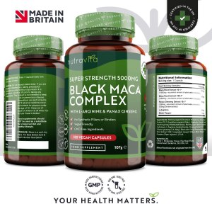 BLACK MACA  Complexe d'ARGININE Bio et gélules VEGAN 
NUTRAVITA