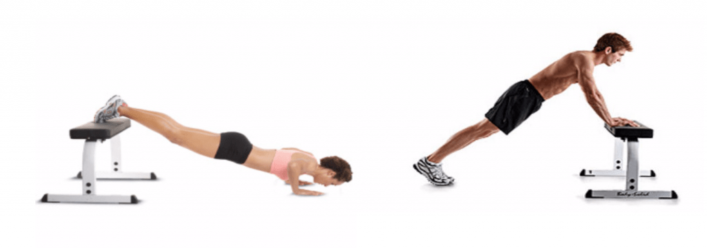pompe incliné banc